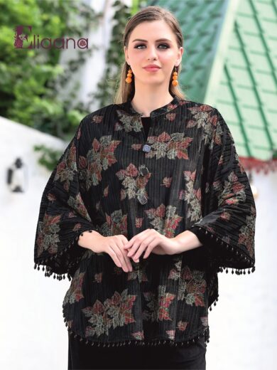 BLACK LEAF PRINTED PONCHU 3 PCS SET PS-5001