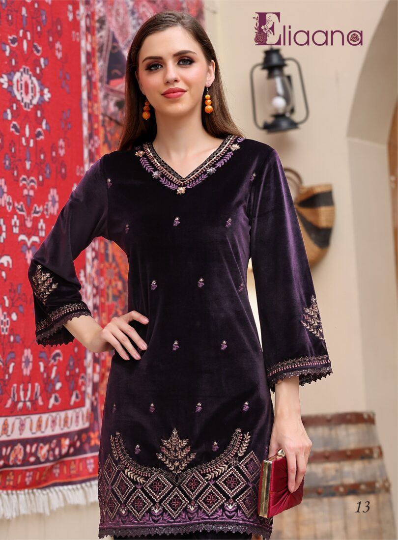 Raw denim short with sequins -- kashmiri series KS-2002