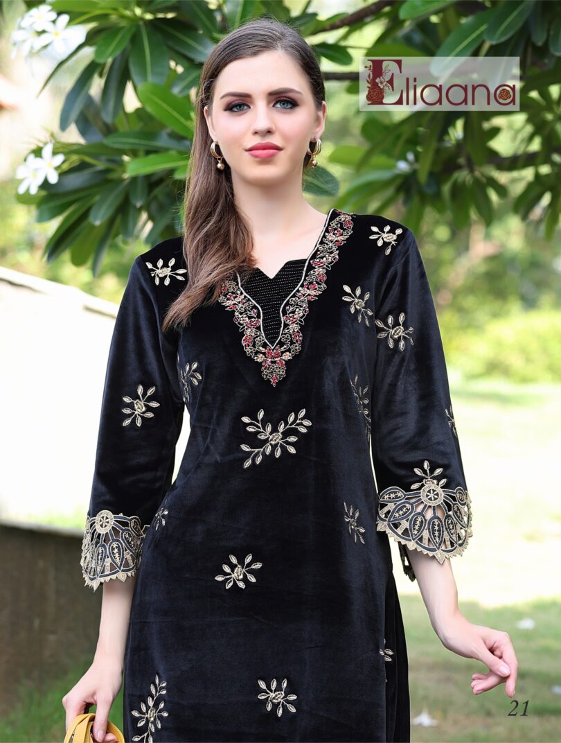 Blue Printed Middy  --kashmiri series KS-2016