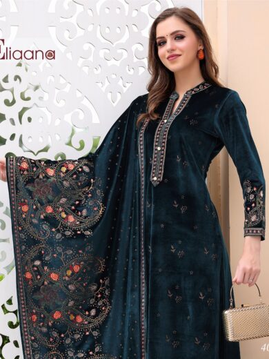 ONE SIDED MULTI  PAISLEY THREAD WORK WITH BEAUTIFUL PRINTED KURTI WS-1012