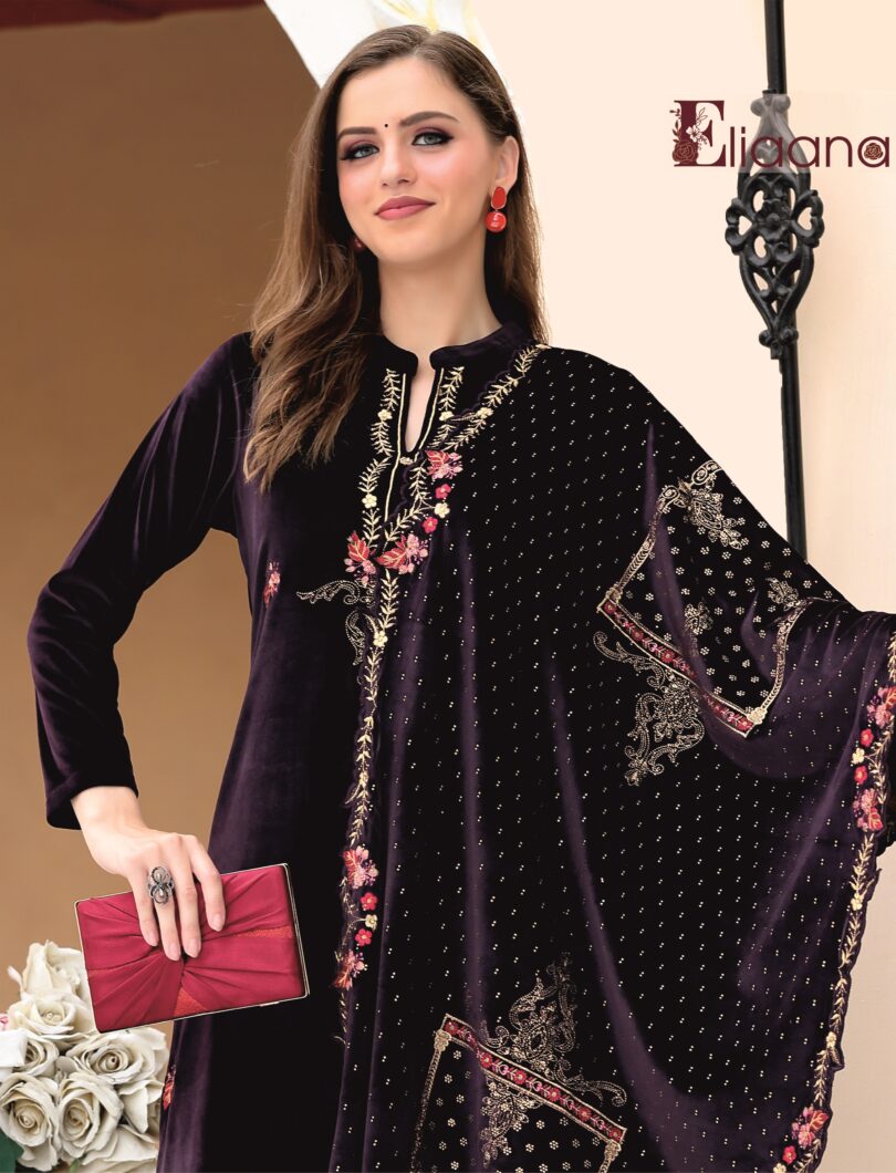 ATTRACTIVE FOUR SIDES SCALPING MULTI EMBRODIERY & SEQUENCE WORK DUPATTA SET WS-1009