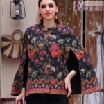 FLORAL BLACK PRINTED CAPES 3 PCS SET CS-51003